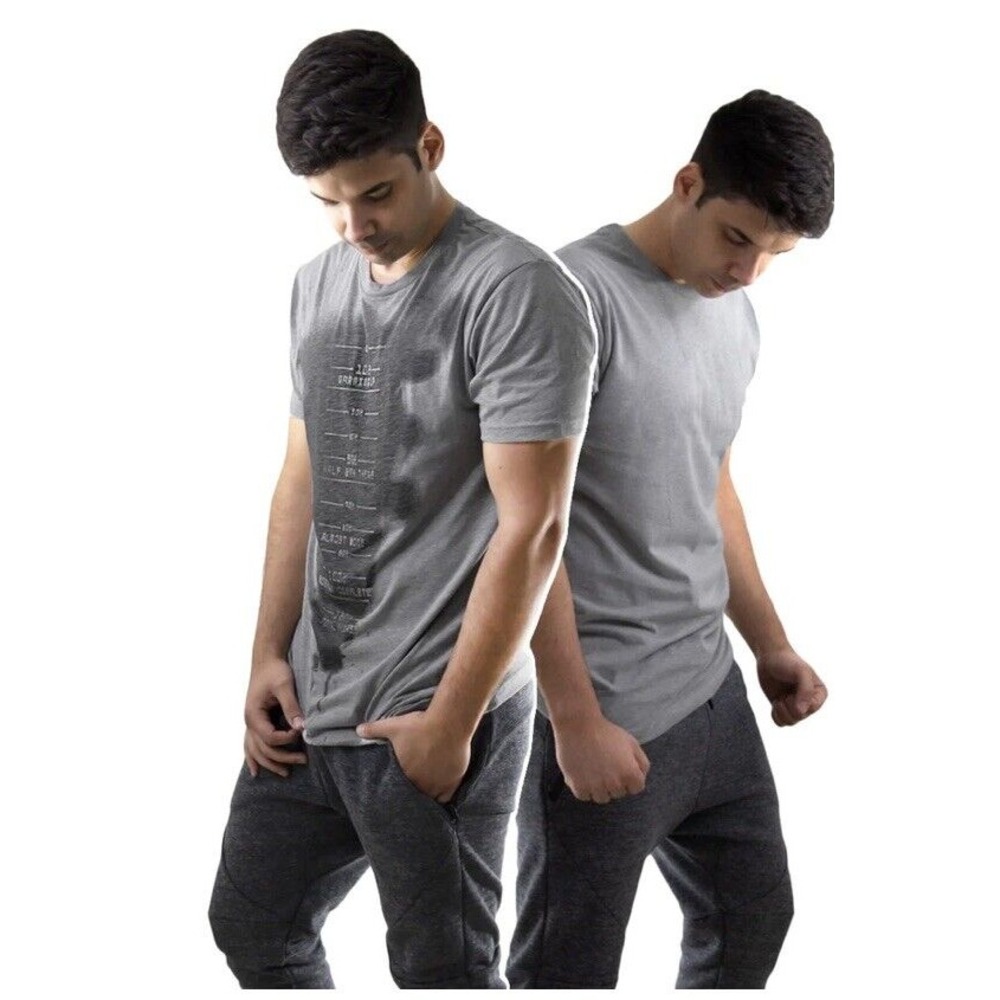 2 Omega burn Size 3XL Sweat Activated‎ T Shirt Gray Men's Running Badass NWT